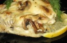Рыба, запеченная с грибами в аэрогриле